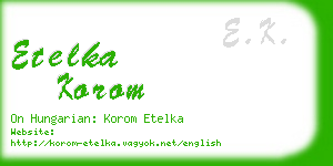 etelka korom business card